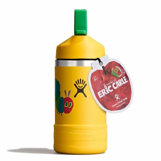 kids-12-oz-bottle-world-of-eric-carletm-e4 le26-w12-1000-kids-12-oz-wide-straw-cap-and-boot-yellow-caterpillar-straight-lid-open-withtag.jpg